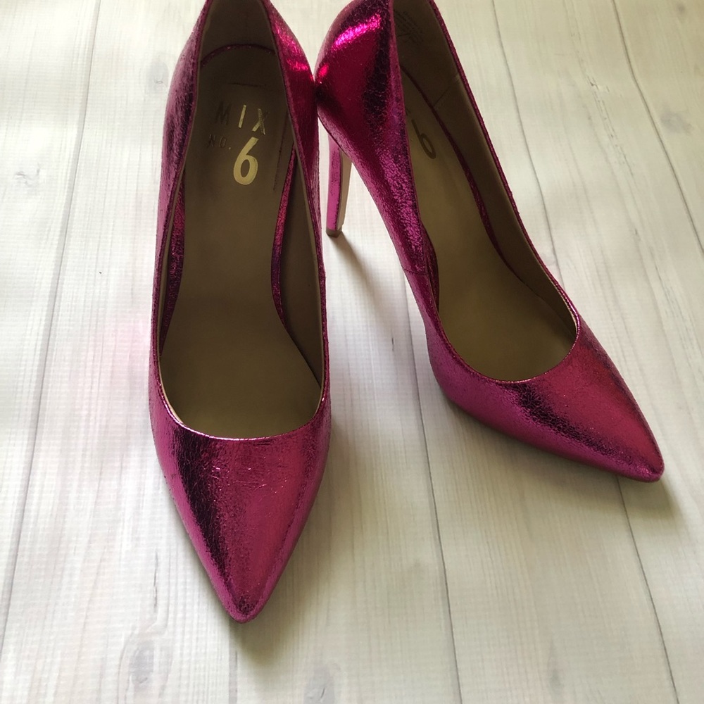 Mix no 6 metallic heels